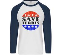 Save Ferris Affliggere Uomo L/S Baseball T-Shirt