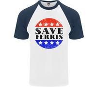 Save Ferris Affliggere Uomo S/S Baseball T-Shirt
