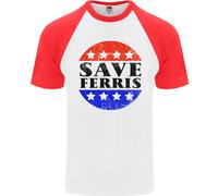 Save Ferris Affliggere Uomo S/S Baseball T-Shirt
