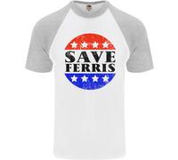 Save Ferris Maglietta Da Baseball S/S Distressed Per Uomo