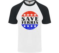 Save Ferris Maglietta Da Baseball S/S Distressed Per Uomo