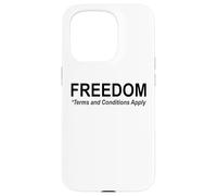 Save Freedom Terms and Conditions Apply America Land of Free Custodia per iPhone 15 Pro
