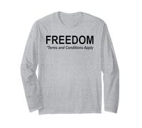 Save Freedom Terms and Conditions Apply America Land of Free Maglia a Manica