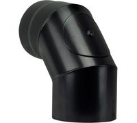 Save Fumisteria GOMITO 90° SAVE PLUS Ø 130 mm CON ISPEZIONE NERO SPESSORE 1,2 mm
