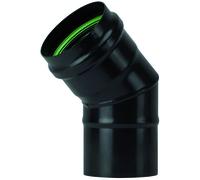 Gomito a 45° per stufe a pellet nero opaco pesante mm.1,2 - ø cm.10 Save