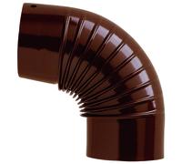 Save GOMITO 90° PER STUFA A LEGNA PORCELLANATO CLASSIC Col. Marrone Ø cm. 15
