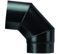 Gomito 90° porcellanato per stufe a legna nero opaco pesante mm.1,2 - ø cm.13 Sa