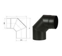 Save gomito acciaio 90° per canne fumarie Ø 16 cm 160 mm spessore 2 mm