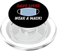 Save Lives Wear a Mask PopSockets PopGrip per MagSafe