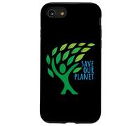 Save Our Planet, Earth Day, albero con foglie fluenti Custodia per iPhone SE (2020) / 7/8