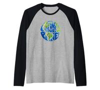 Save Our Planet l Salvare Il Mondo Protezione del Clima Maglia con Maniche Raglan