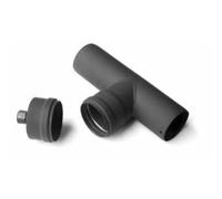 Save raccordo in acciaio a T con tappo recupero condensa Ø 130 mm 13 cm