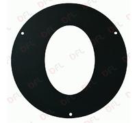 Save rosone anello ellittico 45° spessore 1,2 mm Ø 10 cm 100 mm in acciaio nero