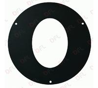 Save rosone anello ellittico 45° spessore 1,2 mm Ø 13 cm 130 mm in acciaio nero