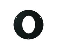 Save rosone anello ellittico 45° spessore 2 mm Ø 16 cm 160 mm in acciaio nero