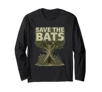 Save The Bats Salva Habitat Pipistrelli Maglia a Manica