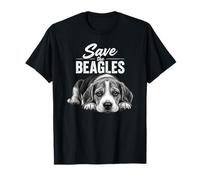 Save The Beagle Rescue Dog Adozione Awareness Beagle Amante Maglietta