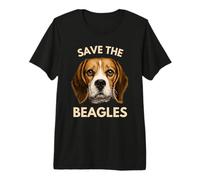 Save The Beagles Rescue Awareness, Amante dei Cani Maglietta Premium