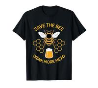 Save The Bees Bevi More Mead Funny Craft Beer Official Brew Maglietta