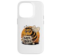 Save The Bees Enthusiast messaggio sostenibile Custodia per iPhone 14 Pro