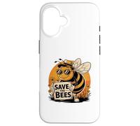 Save The Bees Enthusiast messaggio sostenibile Custodia per iPhone 16