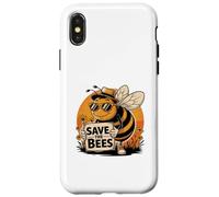 Save The Bees Enthusiast messaggio sostenibile Custodia per iPhone X/XS