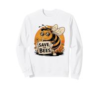 Save The Bees Enthusiast Messaggio sostenibile Felpa