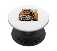 Save The Bees Enthusiast messaggio sostenibile PopSockets PopGrip Adesivo