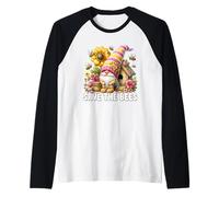 Save The Bees For Beekeepers Gardening Gnome Love Beekeeping Maglia con Maniche Raglan