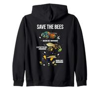 Save The Bees Impollinatore Nativo Mason Leafcutter Bumblebee Felpa con Cappuccio