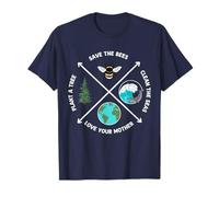 Save the Bees Love Your Mother Clean the Seas Pianta un albero Maglietta