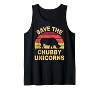 Save The Chubby Unicorns. Divertente Fat Rhinos Vintage Canotta