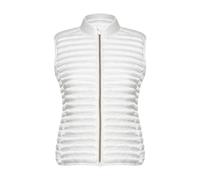 Save The Duck, ,Jackets ,Donna ,Bianco ,S Gilet Bianco Senza Maniche con Zip Dorata