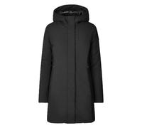 Save The Duck Parka Invernale da Donna con Cappuccio, Nero, Lungo Imbottito | Vestibilità Slim, Tasche con Zip, Maniche Trapuntate, Chiusura Frontale, Uso Urbano
