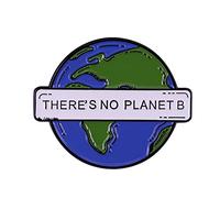 Save the Earth - Spilla smaltata a forma di mappa della terra, con scritta "Save the Earth", con scritta "There is No Planet", motivo: mappa della, 7* 5* 1cm, Metallo