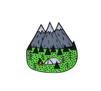 Save The Earth Spille Green Forest Camping Spille smaltate Distintivo Carino Spilla a Forma di Cuore in Metallo Accessori Moda in Metallo Regali per Uomo Donna Lovely And Practical