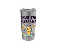 Save The Fireflies Fire Fly Firefly bambini fulmini bug Bicchiere termico in acciaio inox doppia parete