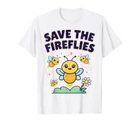 Save The Fireflies Fire Fly Firefly Bambini fulmini Bug Maglietta