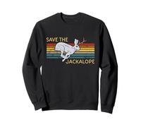 Save The Jackalope - Vintage Rabbit - Camping Cryptozoology Felpa