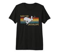 Save The Jackalope - Vintage Rabbit - Camping Cryptozoology Maglietta Premium