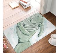 Save The Manatee Zerbino Ingresso Antiscivolo Zerbino Asciugapassi Trappola Sporco Tappeto Entrata Per Vasca Esterno Interno 40X60Cm