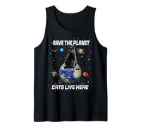 Save The Planet Cats Live Here Funny Kitten Cat Lovers Canotta