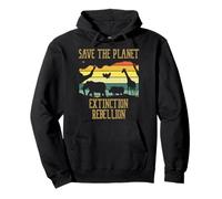 Save The Planet Extinction Rebellion Earth Day Zoo Animali Felpa con Cappuccio