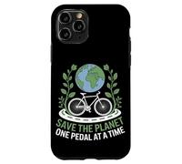 Save the Planet One Pedal at a Time Bike Pendolarismo Custodia per iPhone 11 Pro