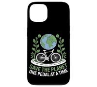 Save the Planet One Pedal at a Time Bike Pendolarismo Custodia per iPhone 13