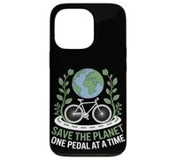 Save the Planet One Pedal at a Time Bike Pendolarismo Custodia per iPhone 13 Pro