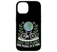 Save the Planet One Pedal at a Time Bike Pendolarismo Custodia per iPhone 14