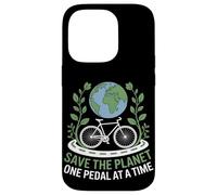 Save the Planet One Pedal at a Time Bike Pendolarismo Custodia per iPhone 14 Pro