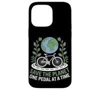 Save the Planet One Pedal at a Time Bike Pendolarismo Custodia per iPhone 14 Pro Max