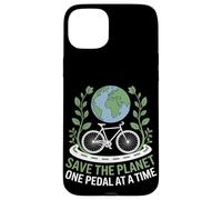 Save the Planet One Pedal at a Time Bike Pendolarismo Custodia per iPhone 15 Plus